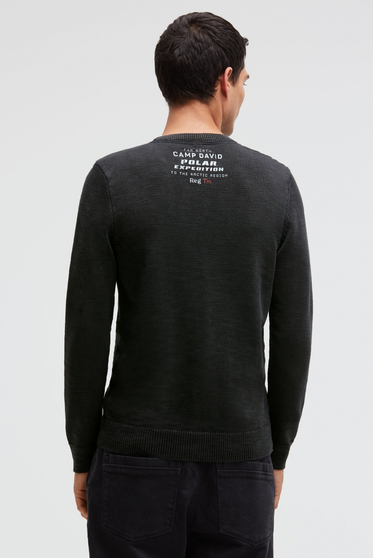 Pullover Rundhals mit Logo Prints