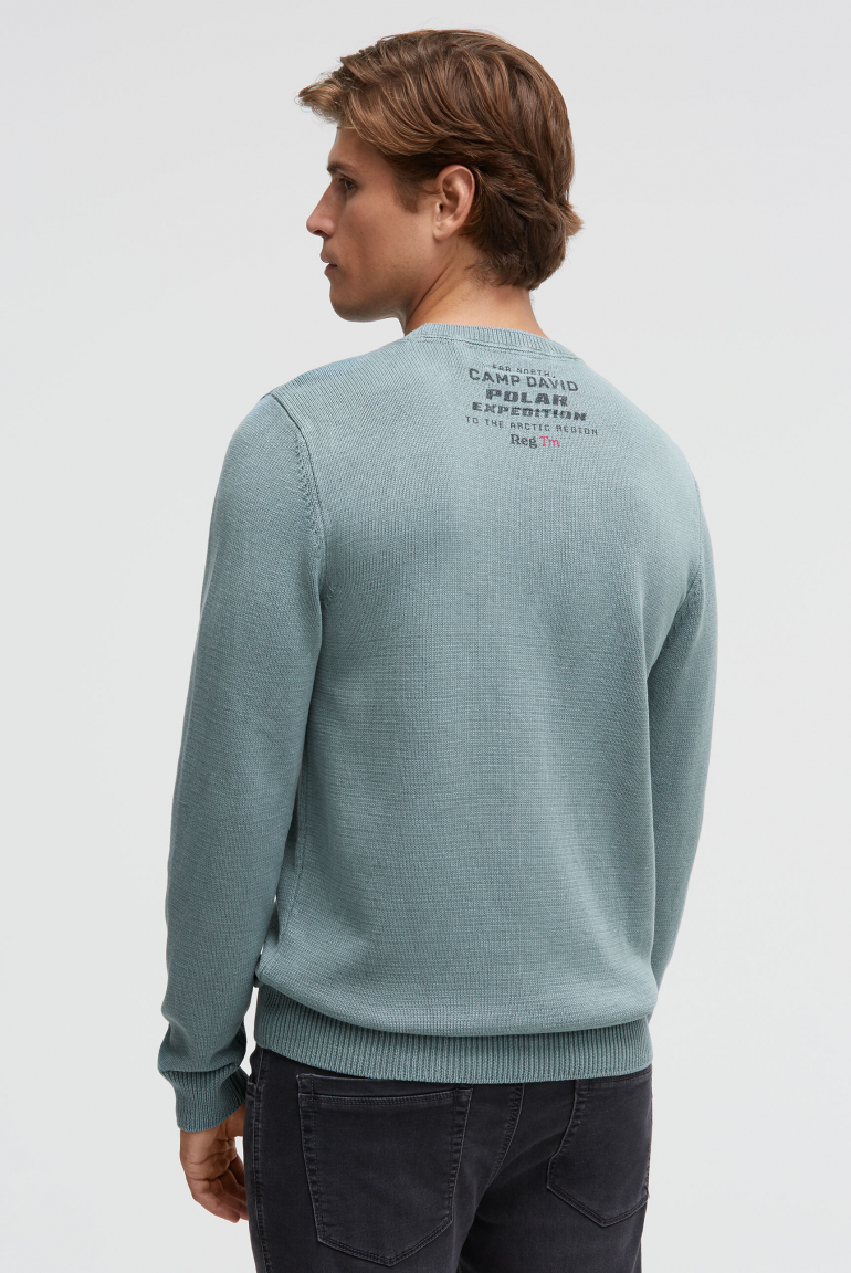 Pullover Rundhals mit Logo Prints