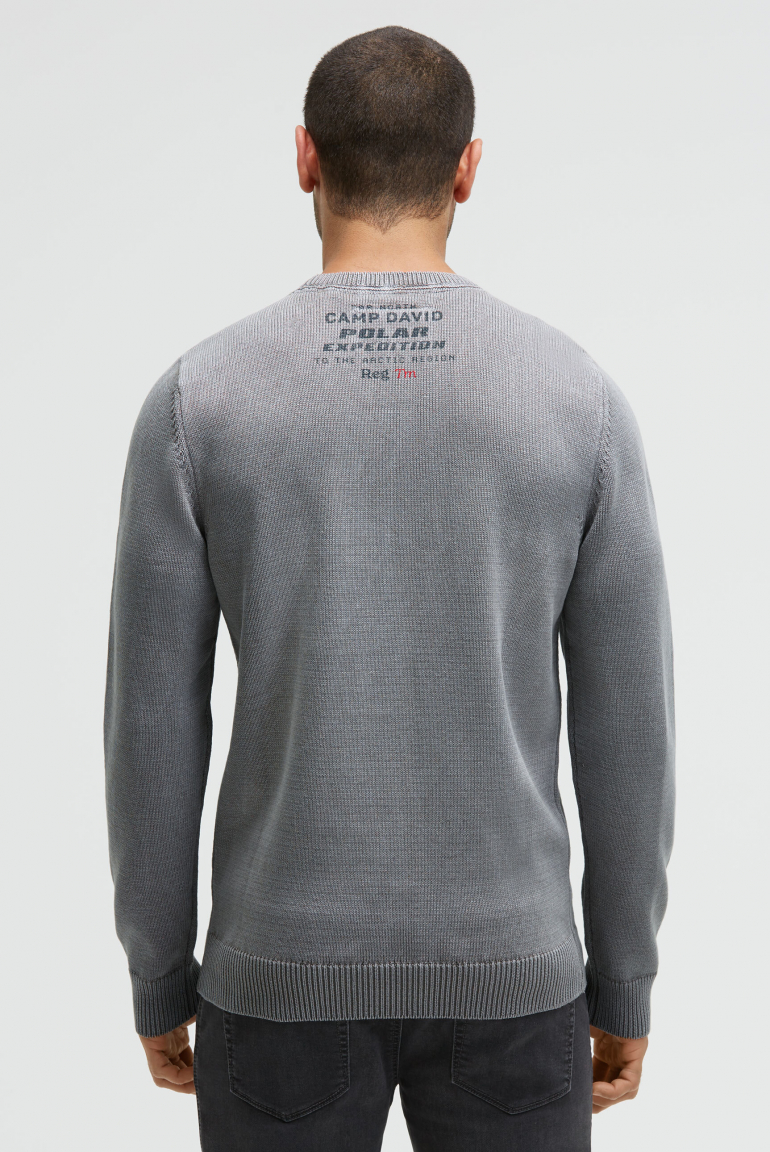 Pullover Rundhals mit Logo Prints