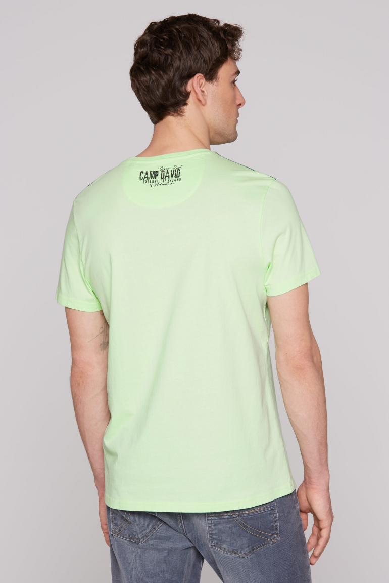 Rundhalsshirt mit Used- und Puffprint-Details