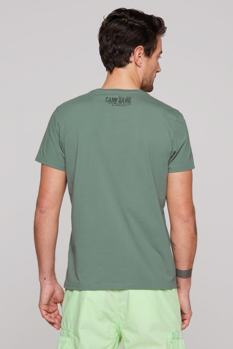 Rundhalsshirt mit Used- und Puffprint-Details