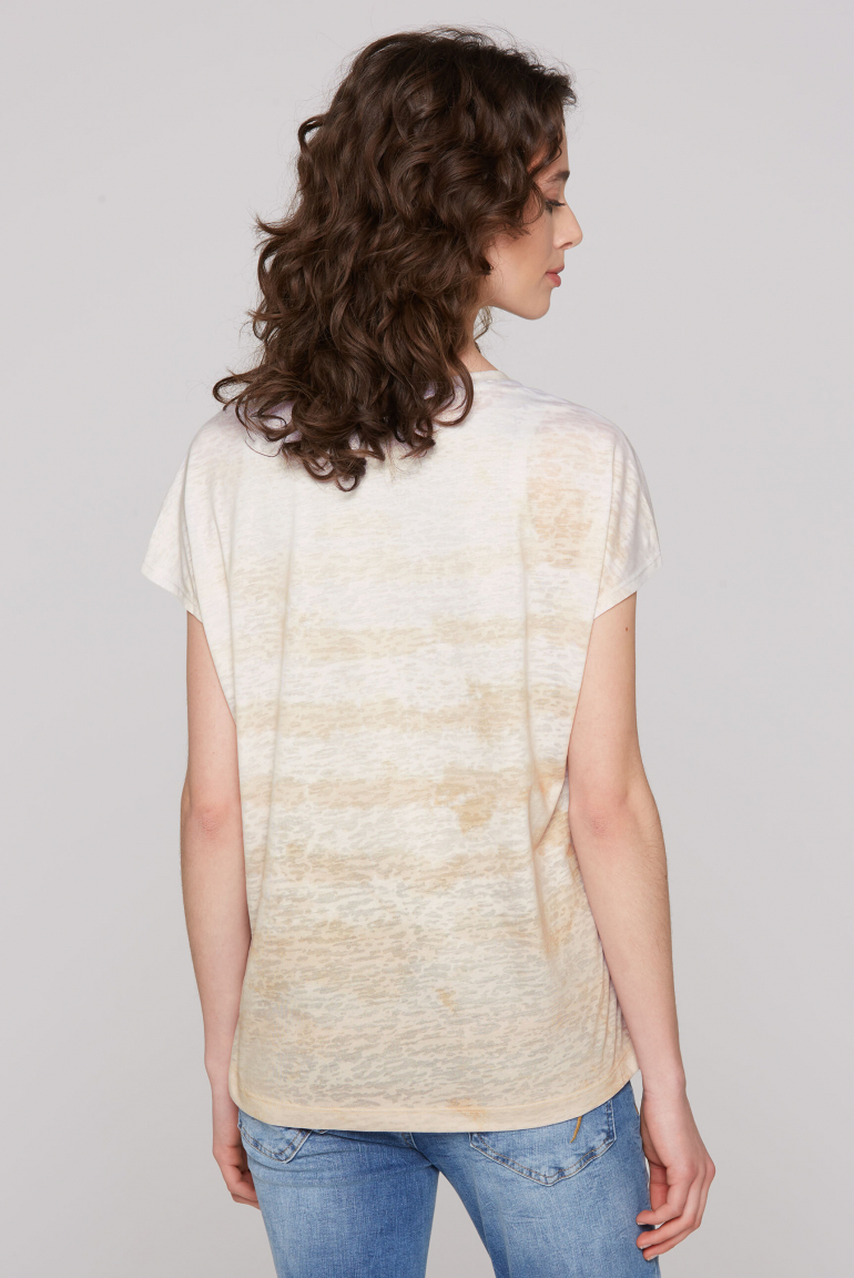 Shirt mit Ausbrenner-und Farb-Effekten