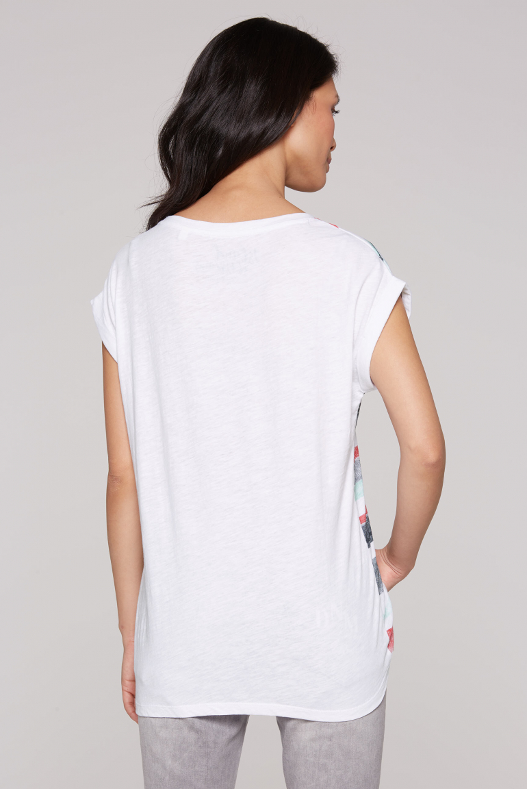 Shirt mit Logo- und Streifenprint