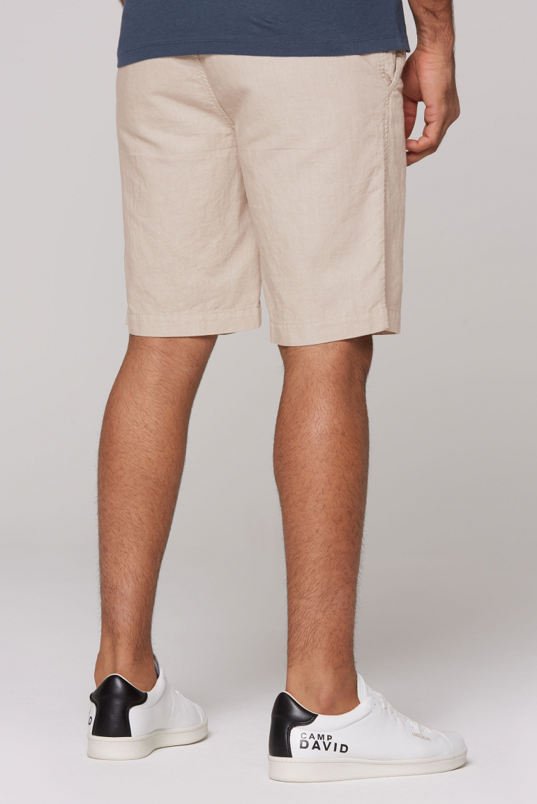 Shorts aus Leinen-Mix mit Elastikbund