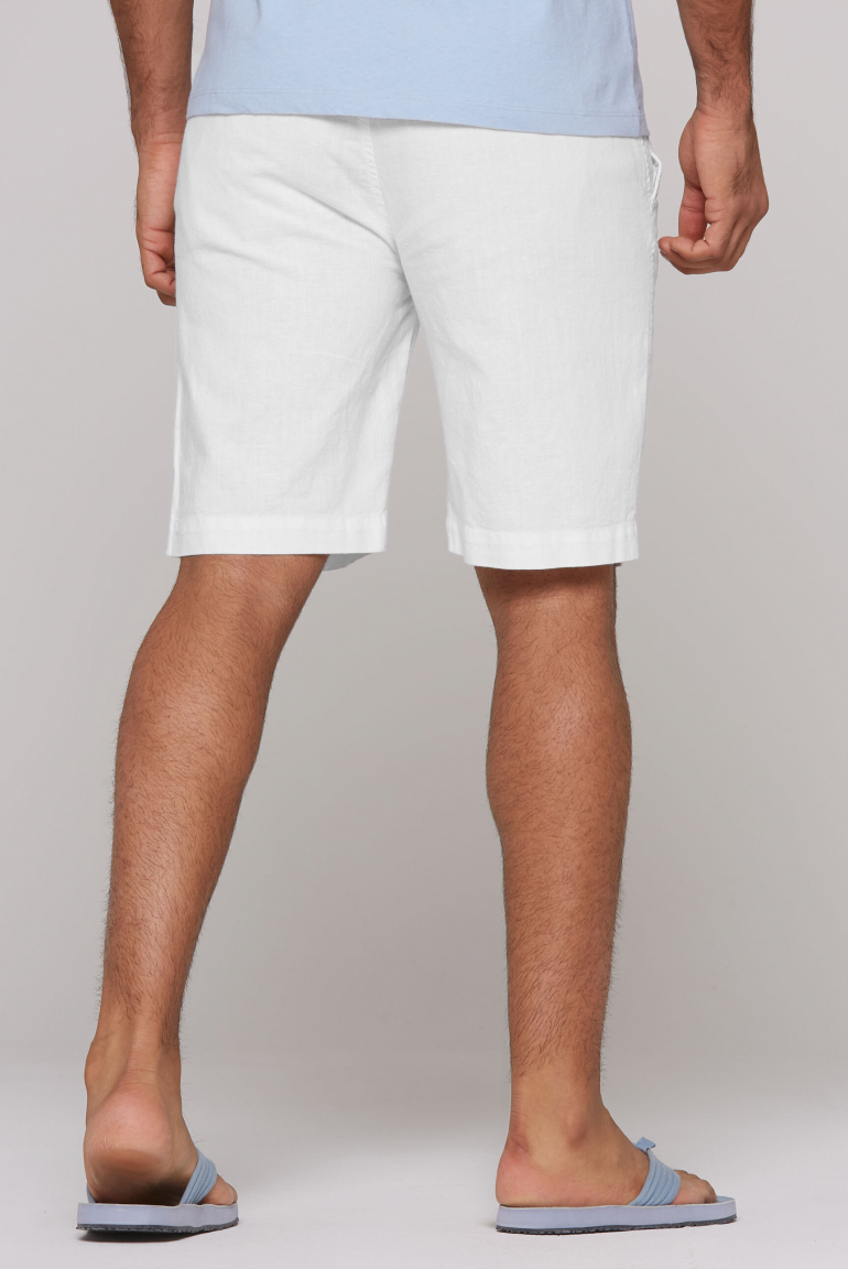 Shorts aus Leinen-Mix mit Elastikbund