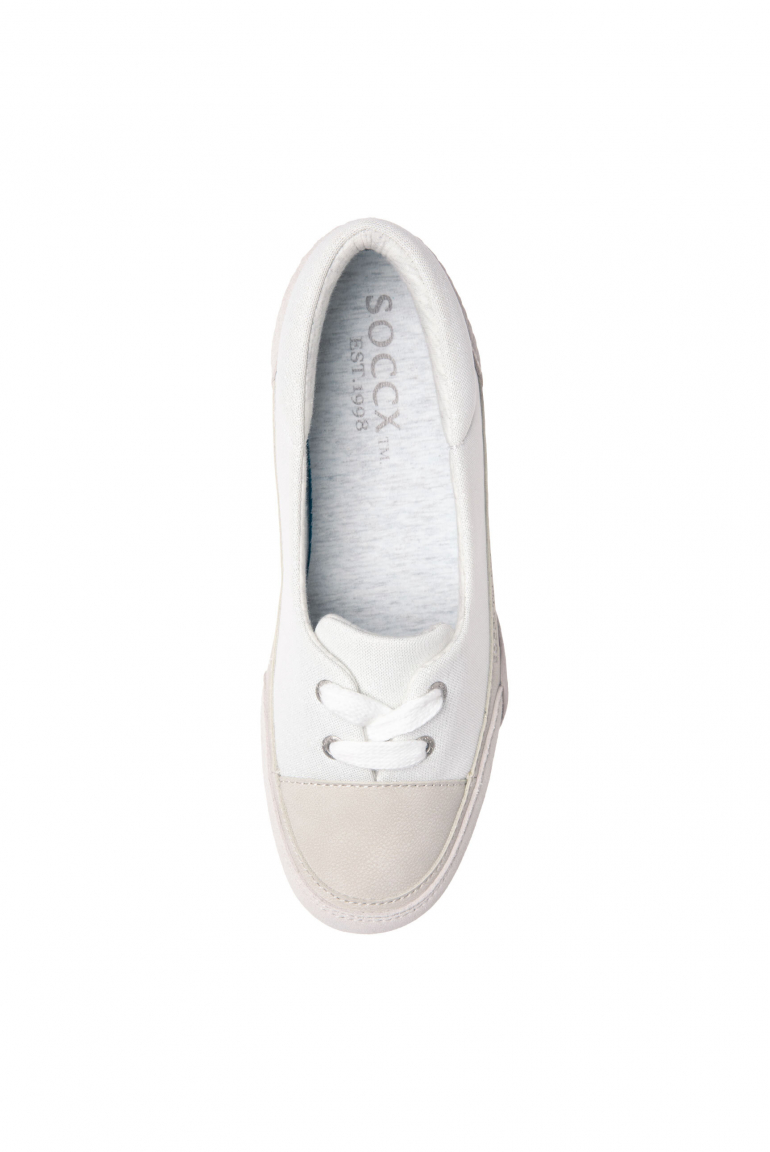 Sneaker Ballerina im Materialmix mit Glitter-Effekten