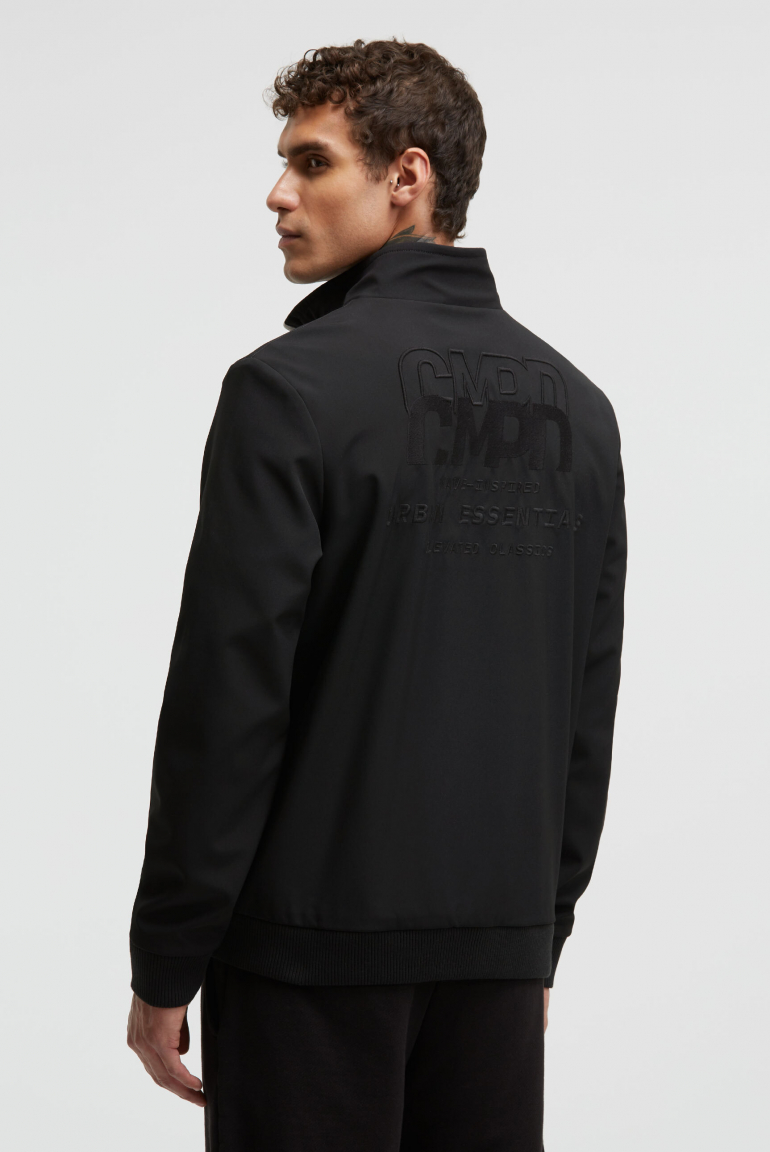 Softshell-Blouson mit tonaler Rücken-Stickerei