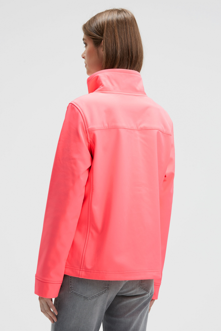 Softshelljacke mit Ärmelprint und Stickereien