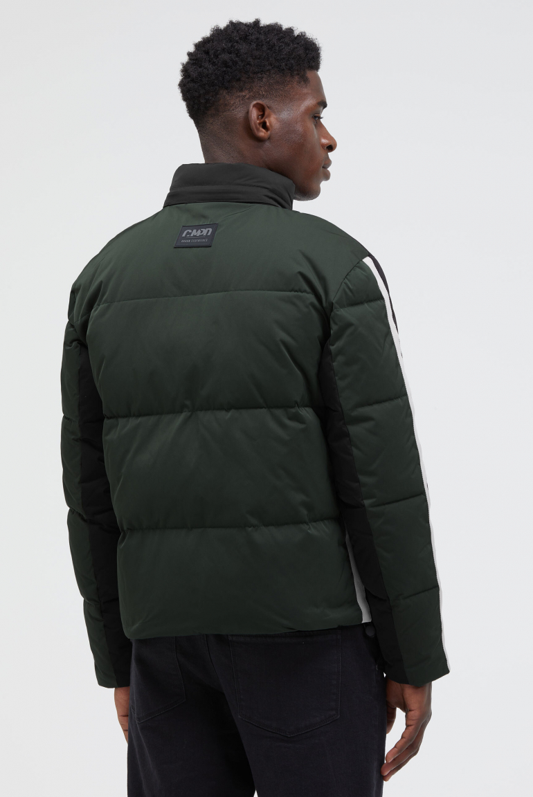 Steppjacke mit Colour-Blocking und Kapuze