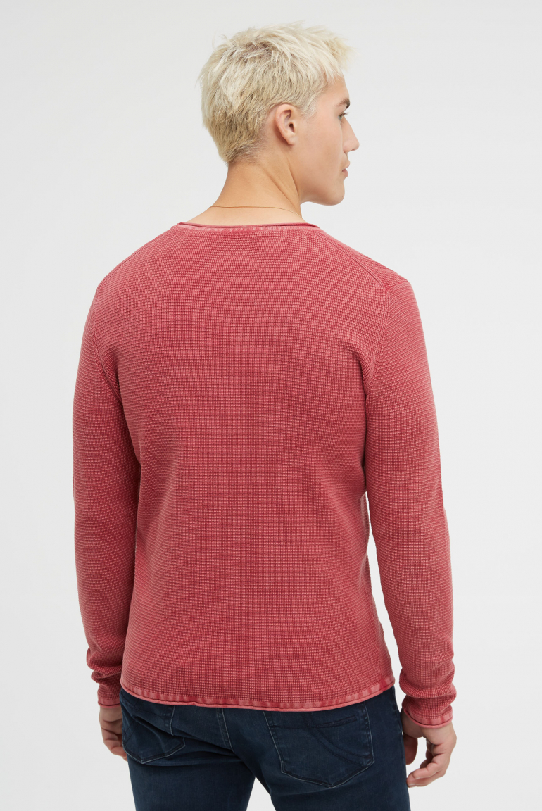 Strukturierter Pullover Stone Washed