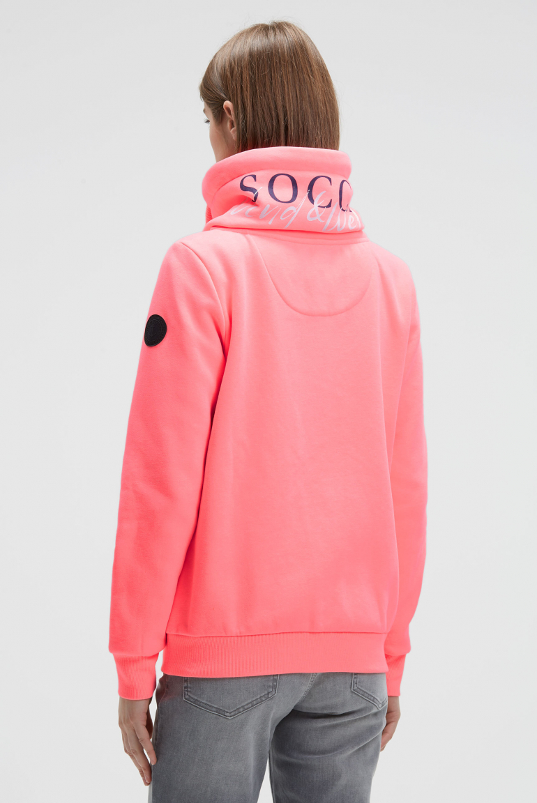 Sweatjacke mit hohem Kragen