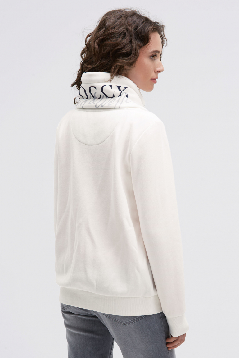 Sweatjacke mit hohem Kragen