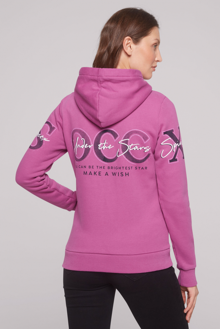 Sweatjacke mit Kapuze und Rücken-Print