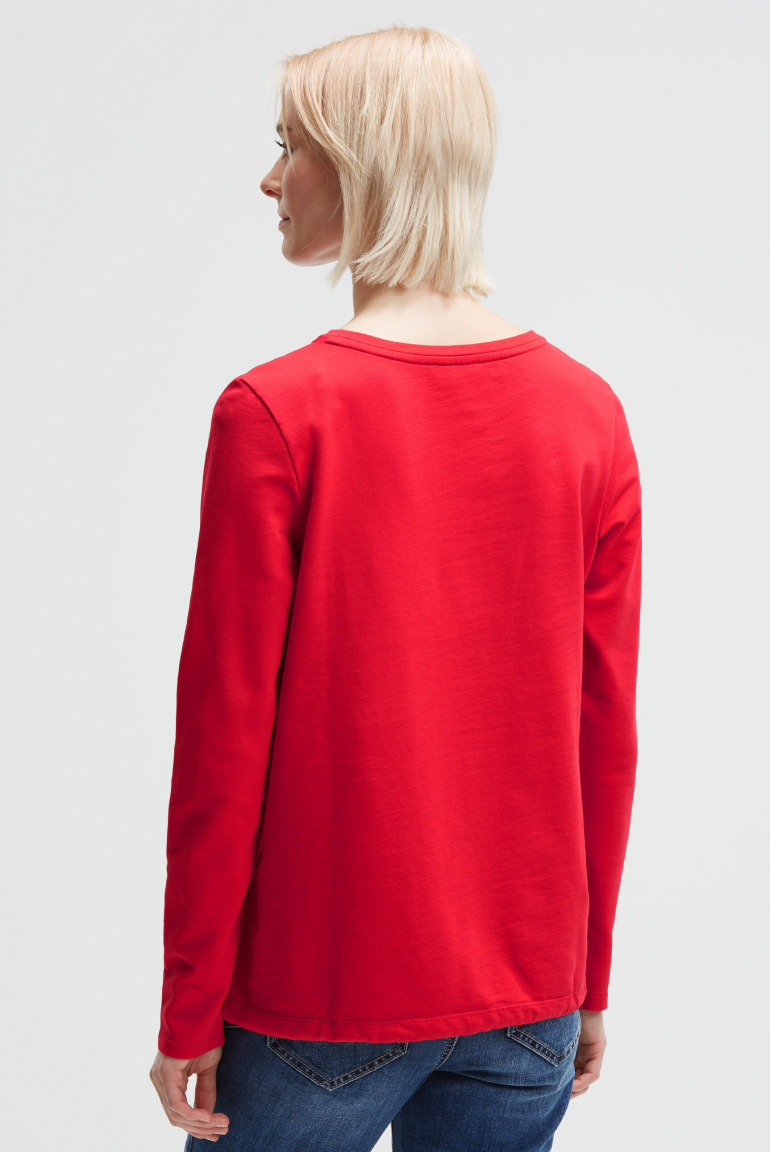 Sweatshirt mit Artwork und Kordelzug im Saum
