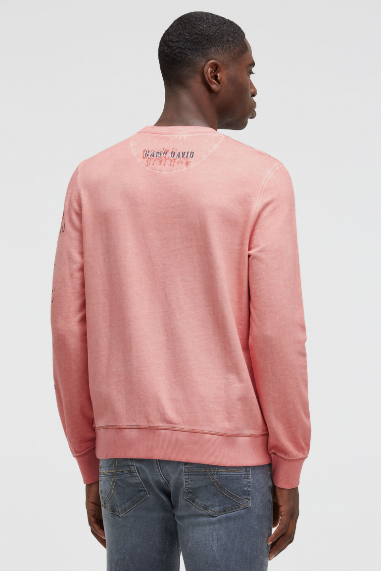 Sweatshirt Oil Dyed mit Crack Prints
