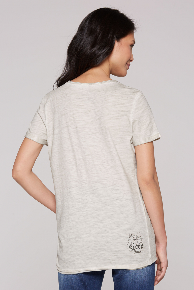 T-Shirt im Used Look mit Label Prints