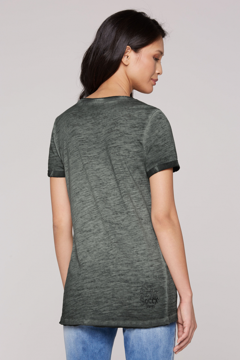 T-Shirt im Used Look mit Label Prints