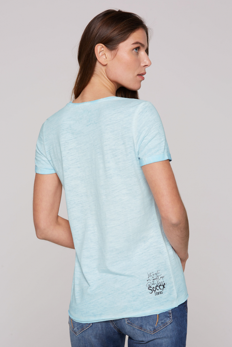 T-Shirt im Used Look mit Label Prints