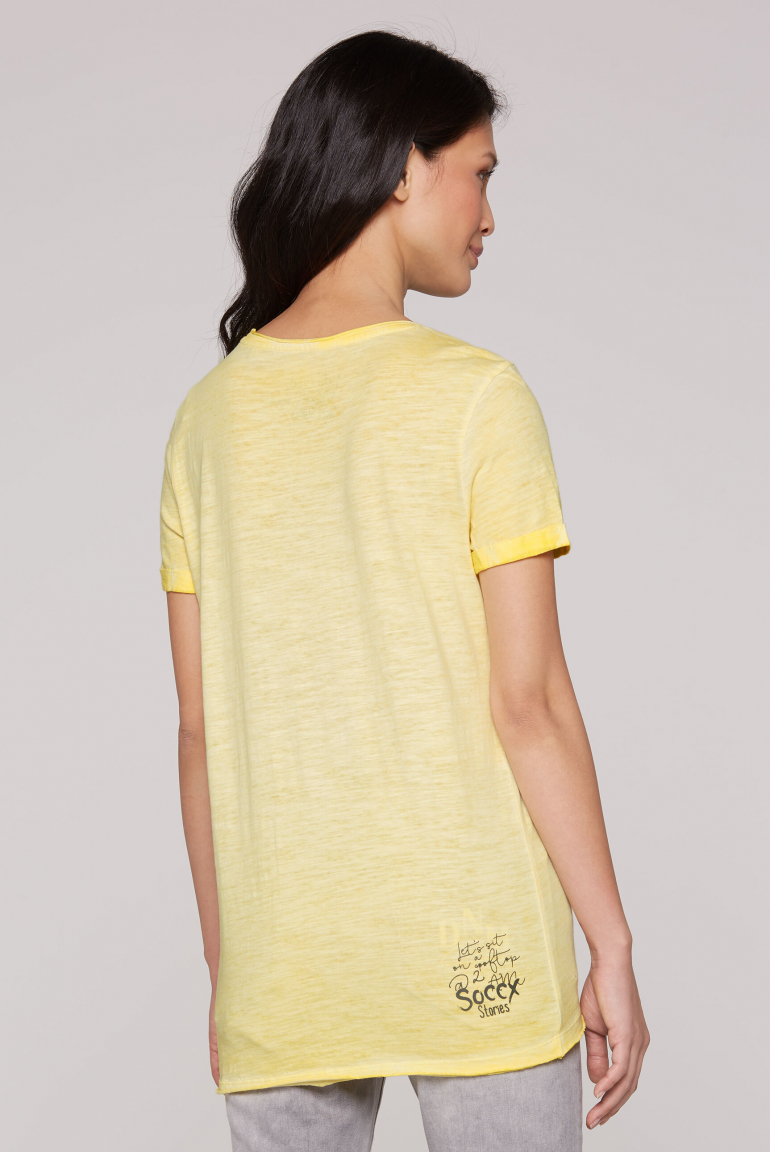 T-Shirt im Used Look mit Label Prints