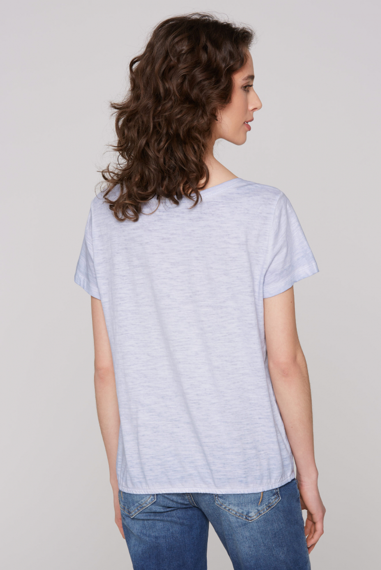 T-Shirt mit Elastiksaum und Artwork