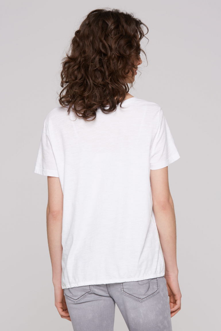 T-Shirt mit Elastiksaum und Artwork