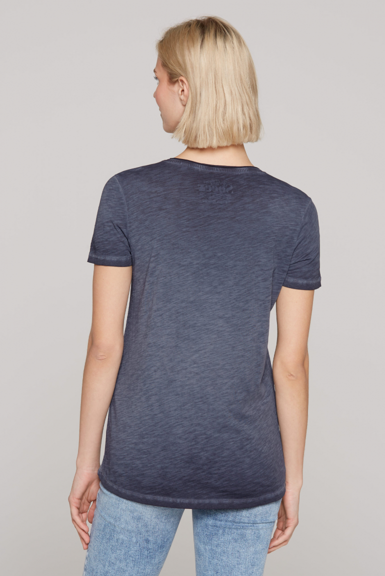 T-Shirt mit Glitter Wording Print