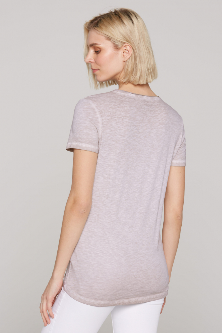 T-Shirt mit Glitter Wording Print
