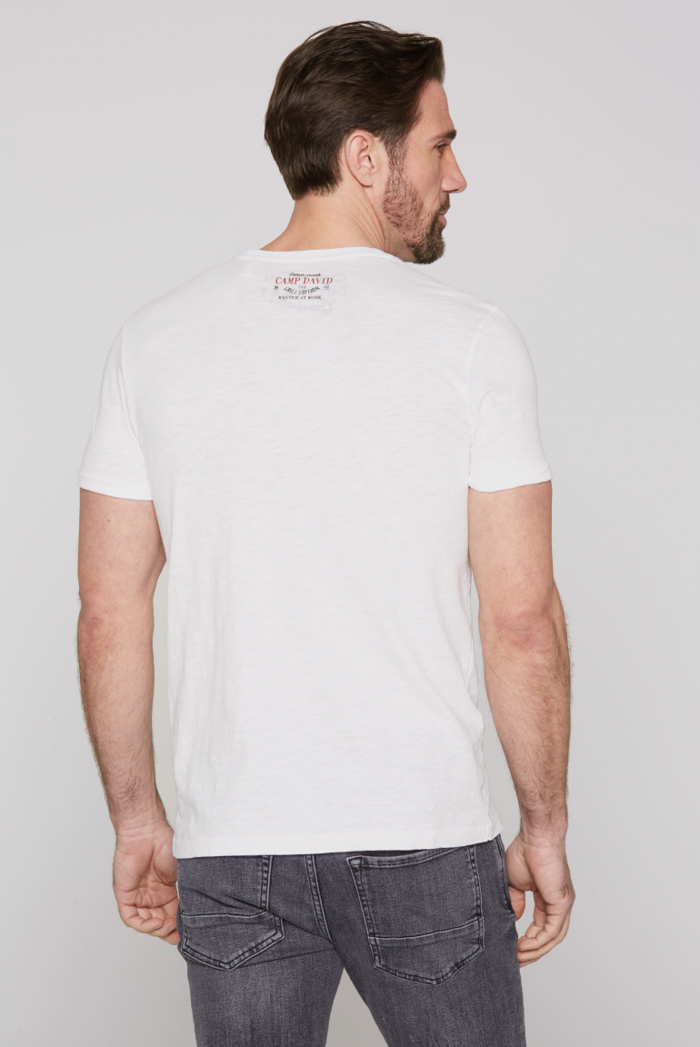 T-Shirt mit Label Print