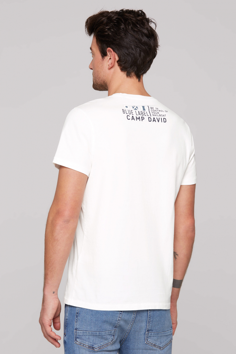T-Shirt mit Label Prints