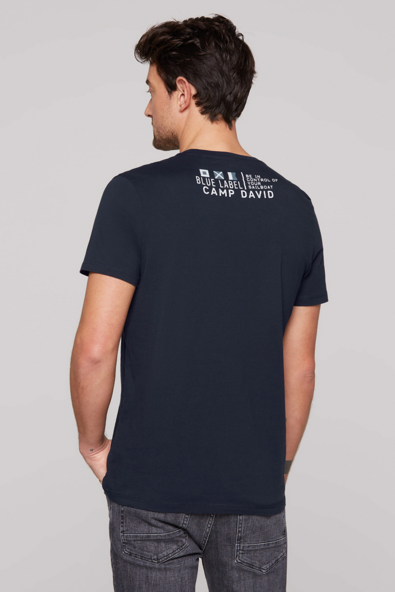 T-Shirt mit Label Prints