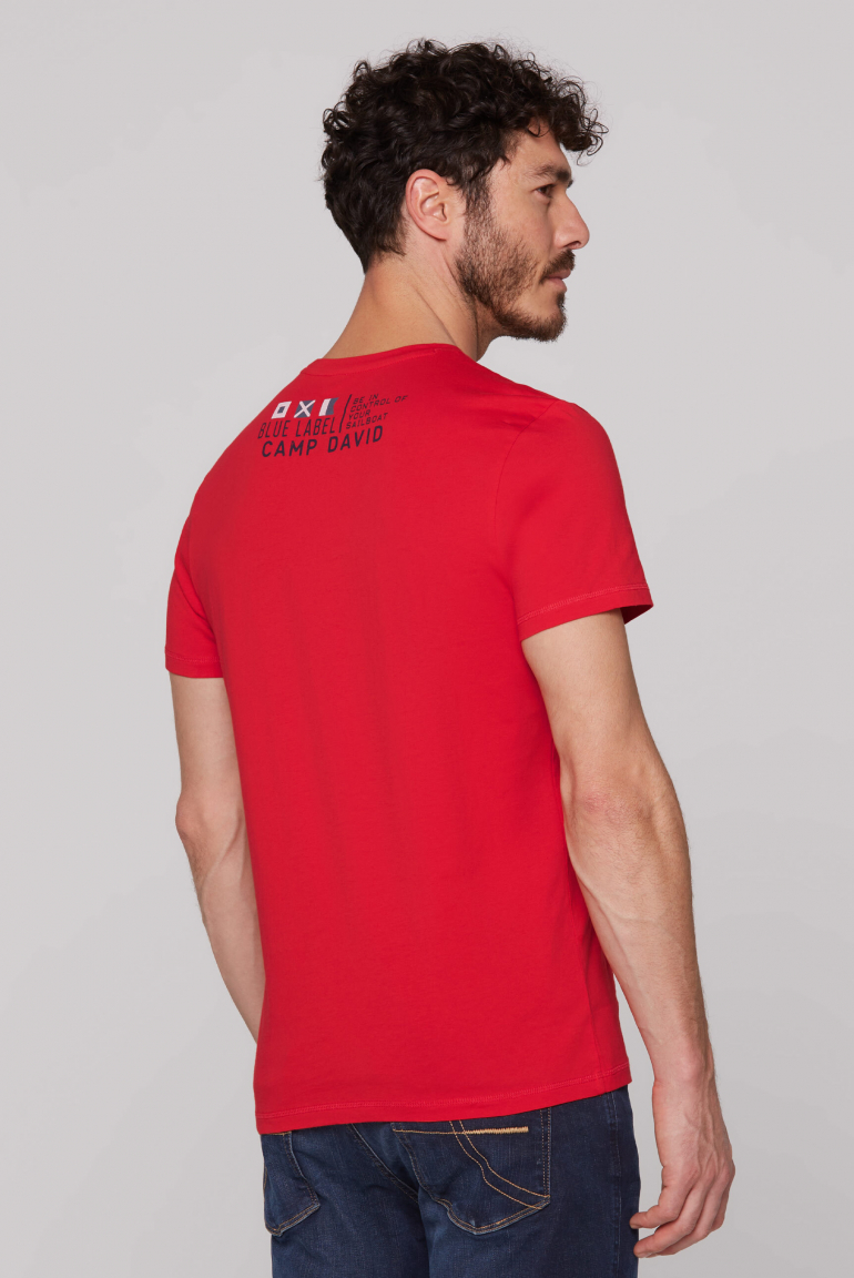 T-Shirt mit Label Prints