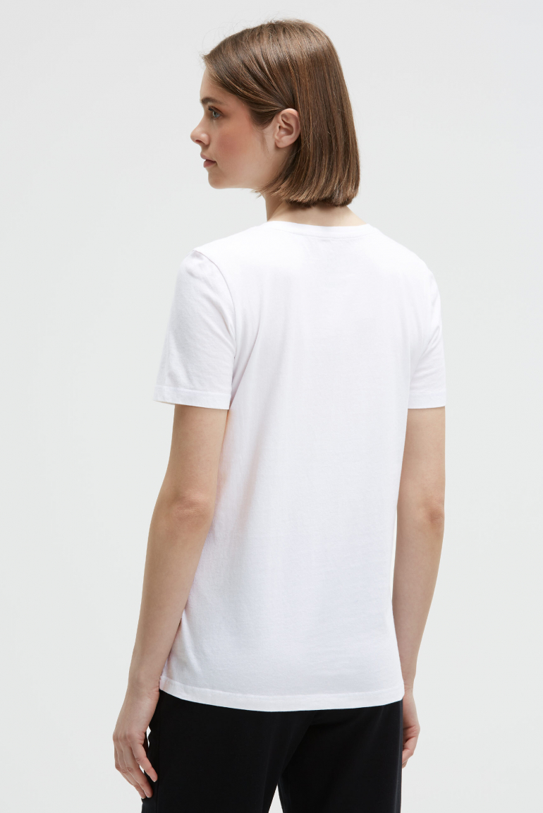 T-Shirt Rundhals mit Glitter Print