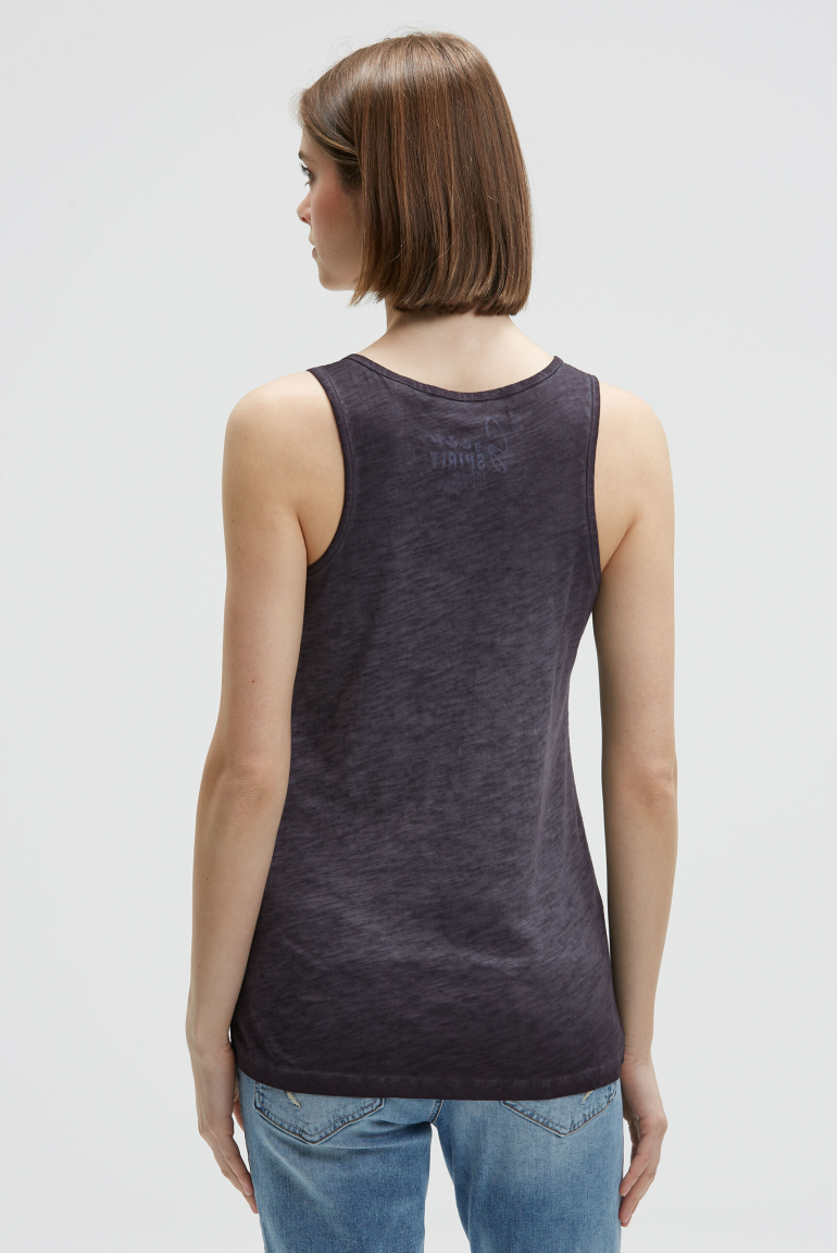 Top mit Glitter Print