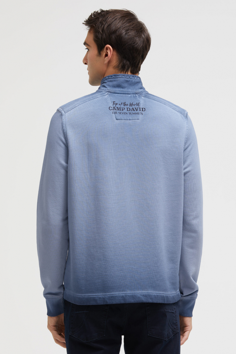 Troyer-Sweatshirt mit Strick-Details und Artworks