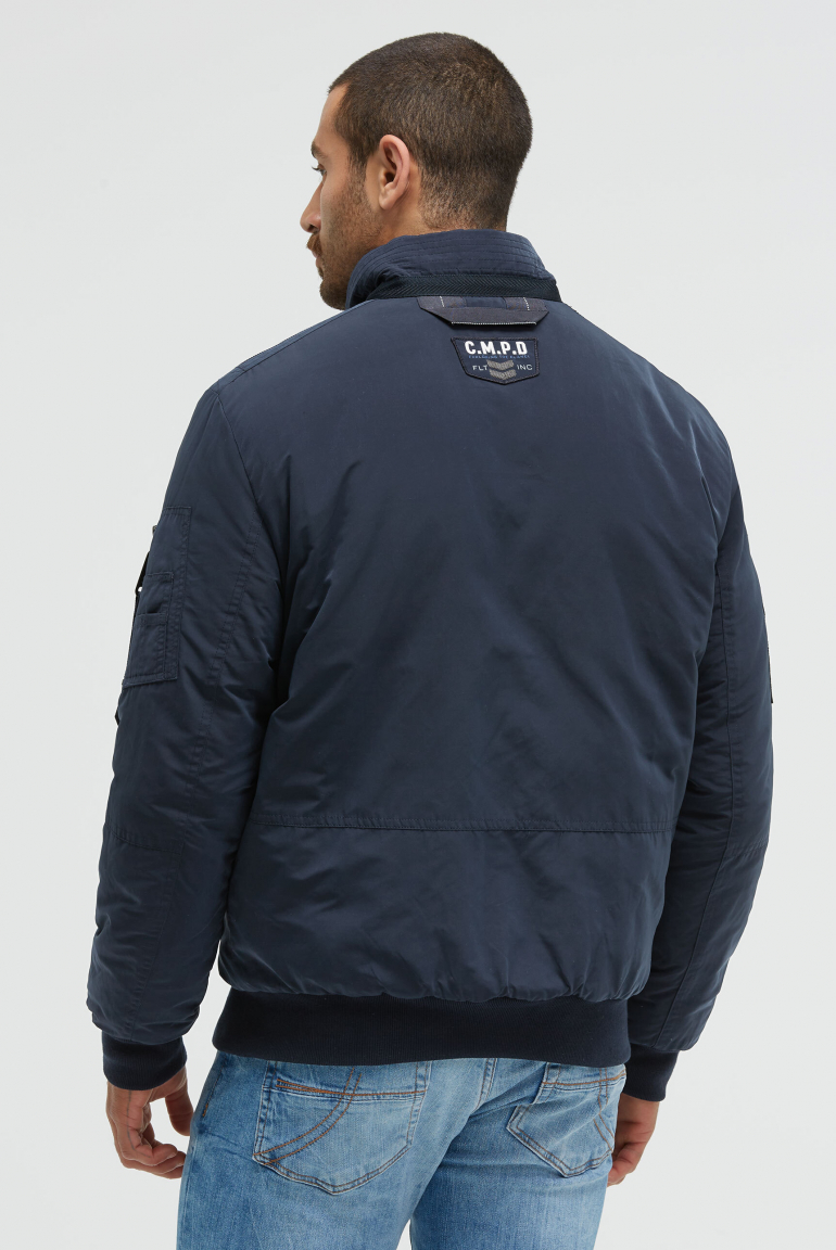 Wattierter Fliegerblouson mit Label Patches