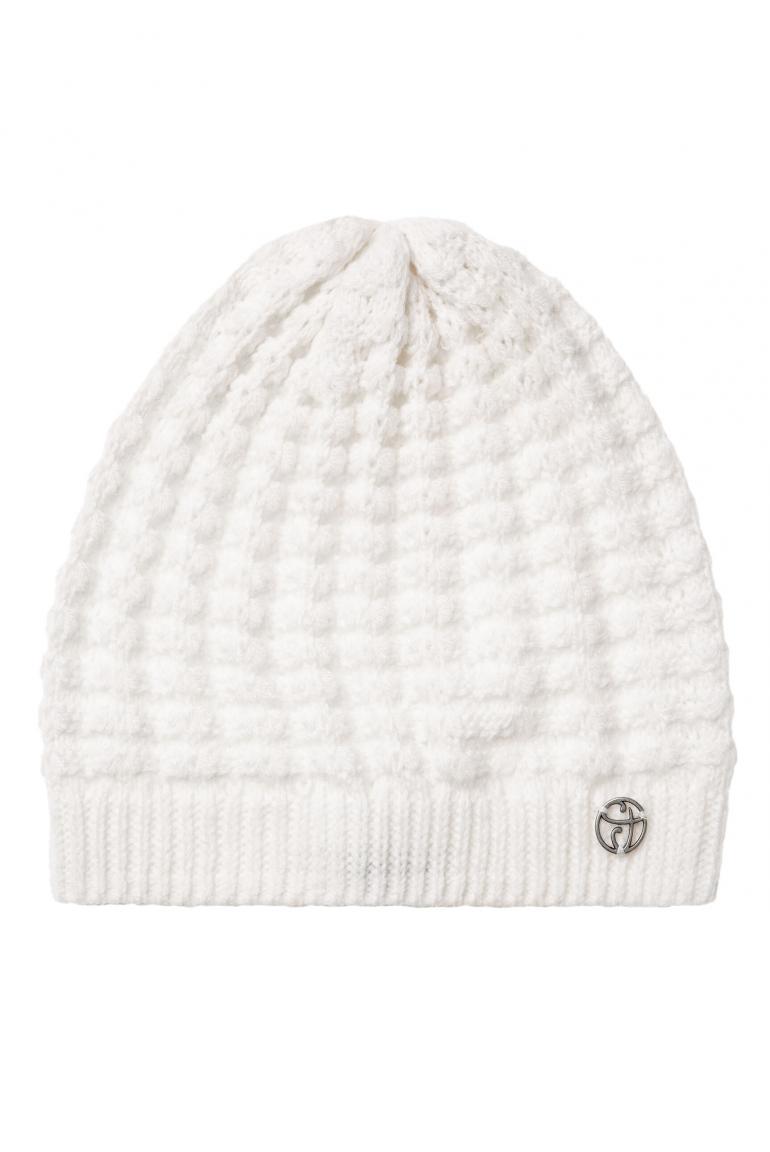 CAMP DAVID & SOCCX | Beanie Mütze mit Strickmuster ivory