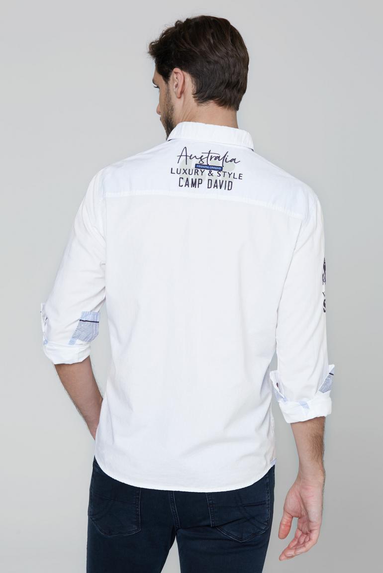 CAMP DAVID & SOCCX | Langarmhemd mit Webstruktur und Camp David Cargo Route Herren Jacke Jacket Übergangsjacke Gr