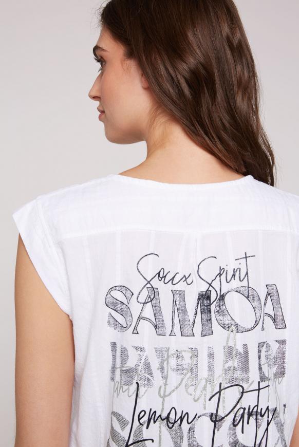Ärmellose Bluse mit Rücken-Artwork
