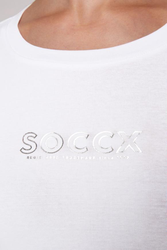 Basic Langarmshirt mit Foliendruck