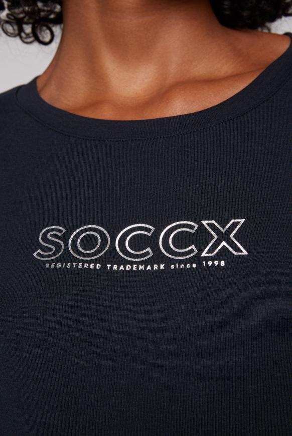 Basic Langarmshirt mit Foliendruck