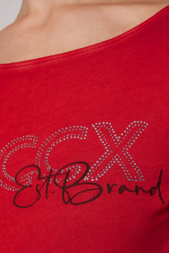Basic Langarmshirt mit Logo Artwork