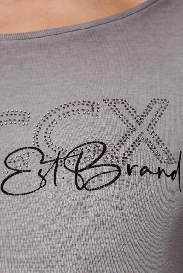 Basic Langarmshirt mit Logo Artwork
