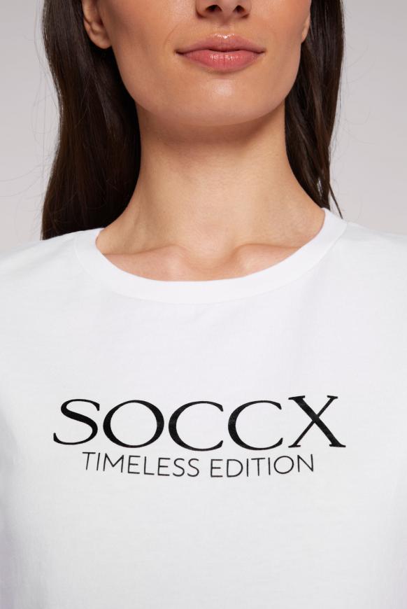 Basic T-Shirt mit Logo Print