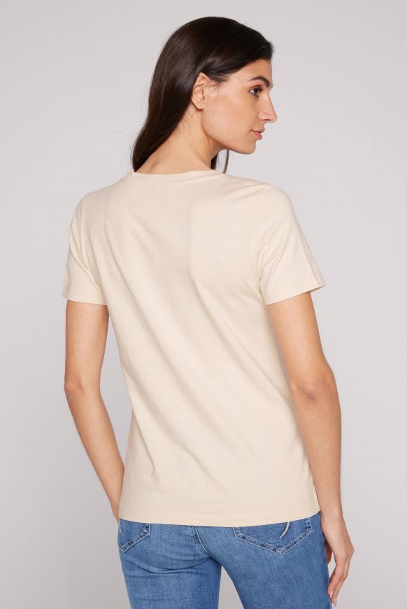 Basic T-Shirt mit Logo Print