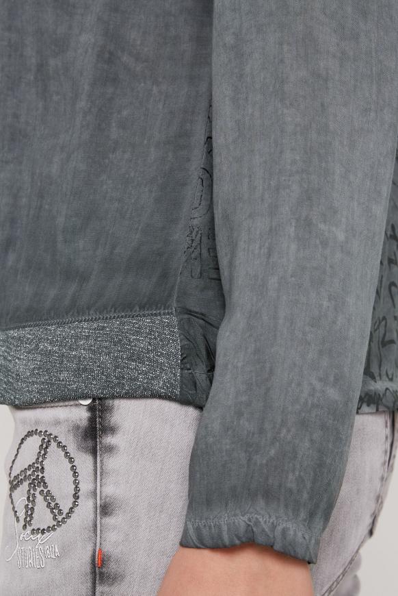 Bluse mit Kapuze und Rücken-Artwork
