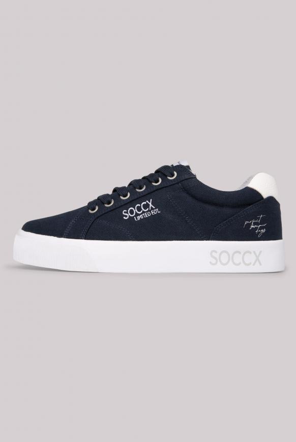 Canvas Plateau Sneaker mit Logo-Stick
