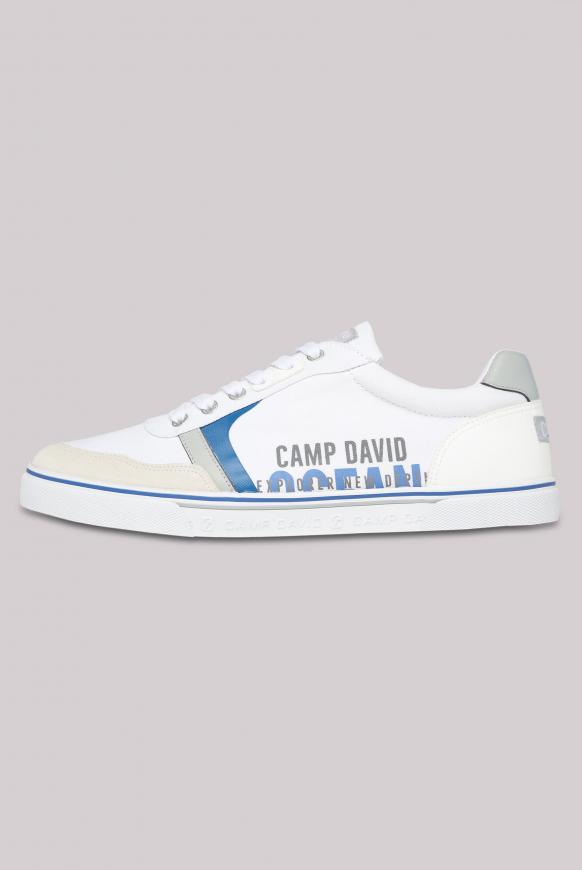 Canvas Sneaker mit Logo Print