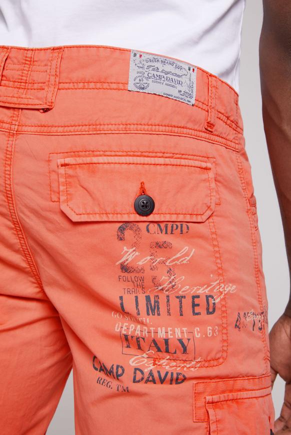 Cargo Shorts mit Tapes und Label Prints