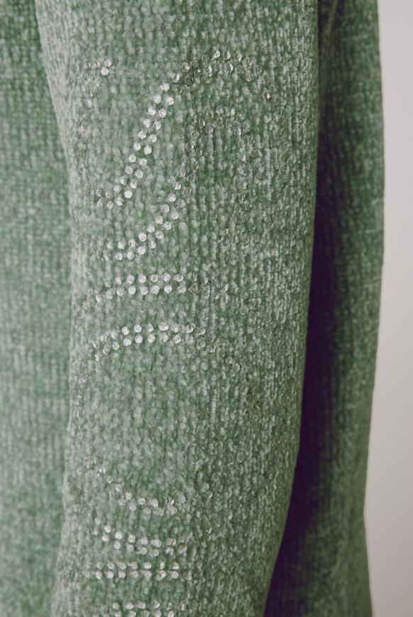 Chenille-Pullover mit Rollkragen und Logo