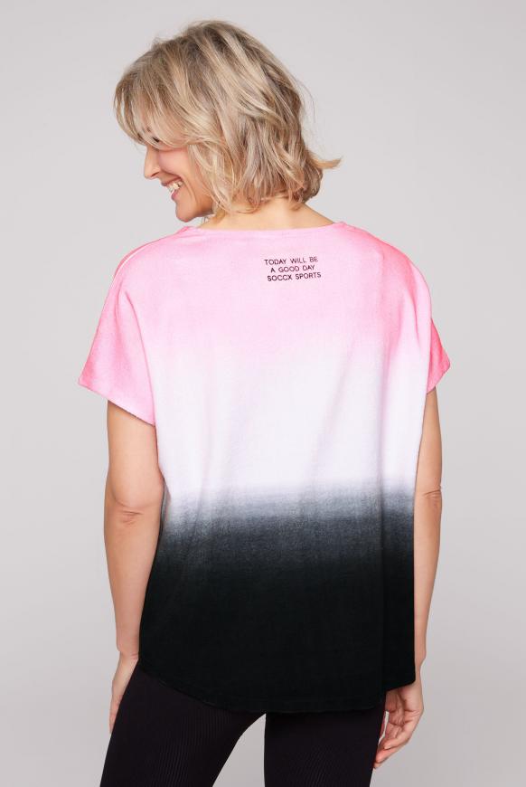 Frottee-Sweater mit Dip-Dye-Effekt